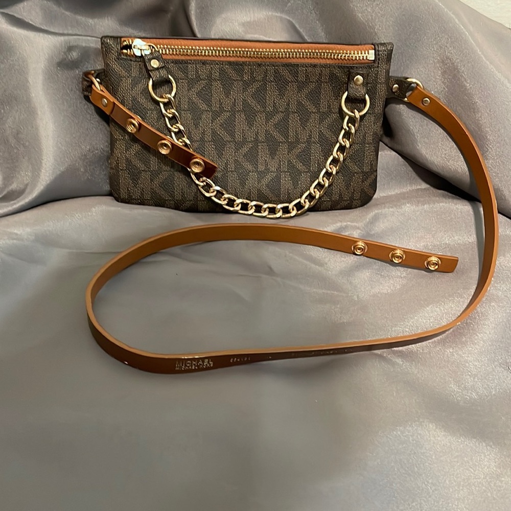 MICHAEL by Michael Kors Chain Belt Bag brown/gold…like NEW!